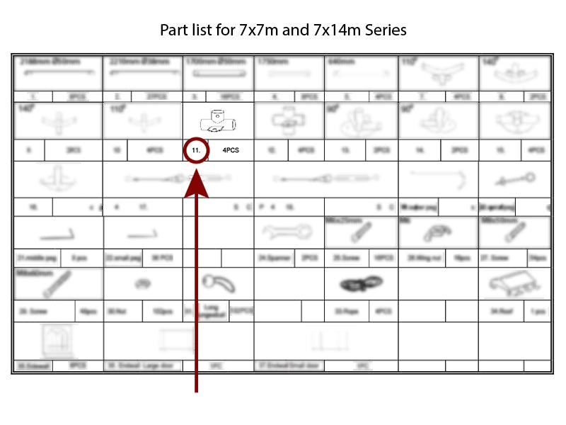 3-veis rørkobling, Ø42+Ø54mm