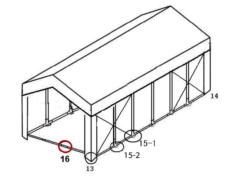 2-veis rørkobling  for bunnramme, Ø42mm