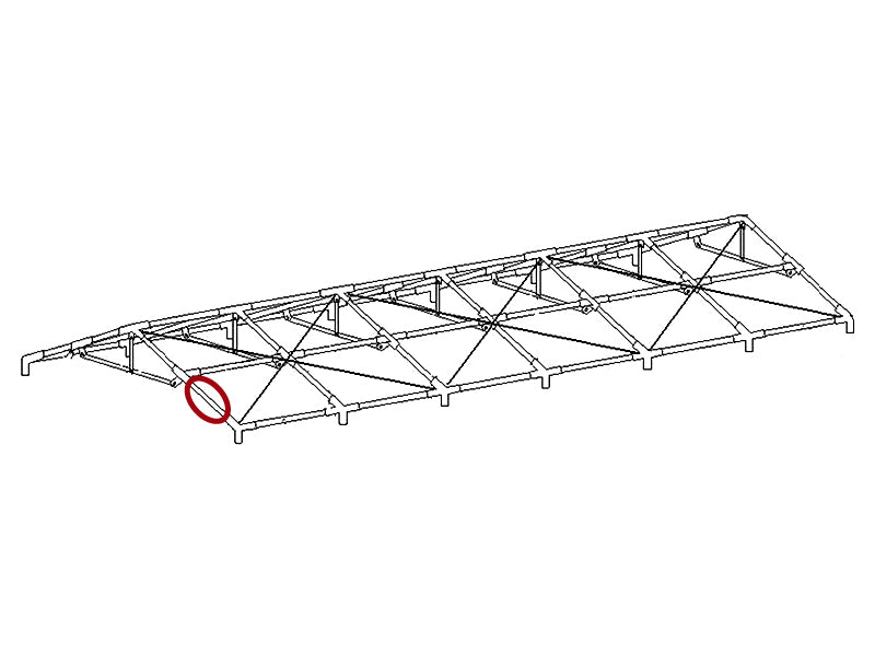 Rør til tak, Ø50mm, 1950mm