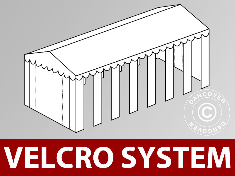 Takduk med borrelås for Exclusive CombiTents® partytelt 6x14m, Hvit