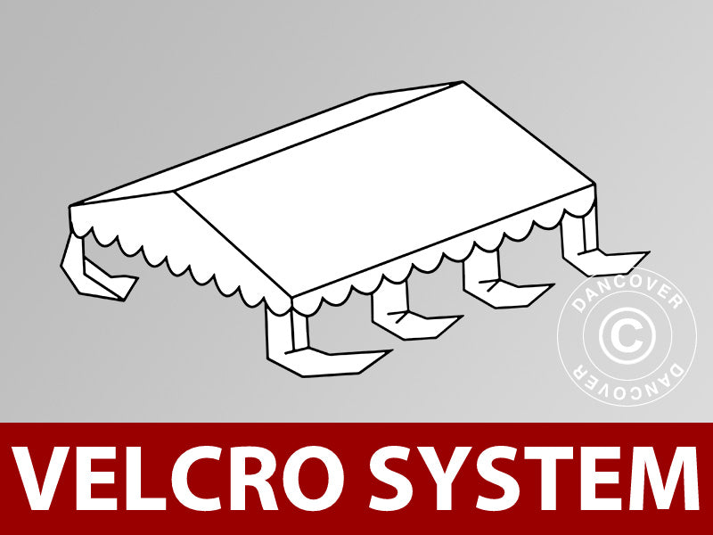 Takduk til partyteltet UNICO, PVC/Polyester, 3 x 6 m, hvit