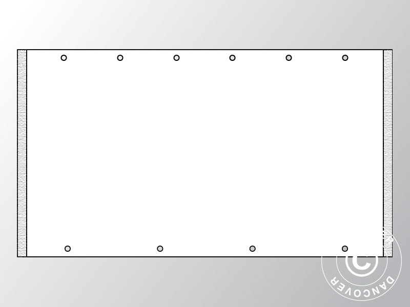 Endevegg UNICO 3m (3x3m), Hvit
