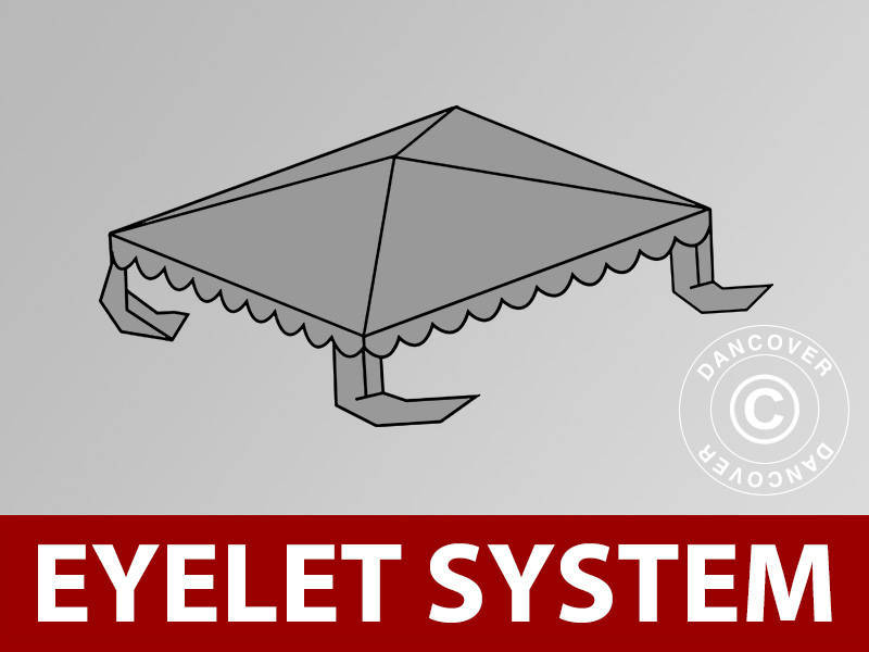 Takduk til partyteltet UNICO, PVC/Polyester, 3 x 3 m, mørkegrå