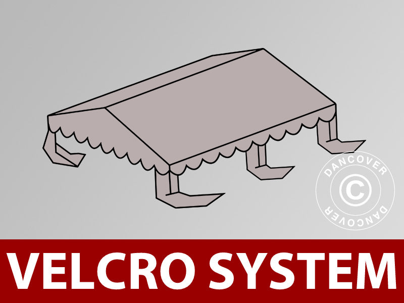 Takduk til partyteltet UNICO, PVC/Polyester, 4 x 4 m, Sand