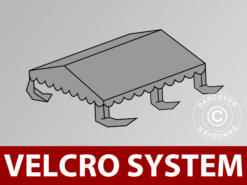 Takduk til partyteltet UNICO, PVC/Polyester, 4 x 4 m, mørkegrå