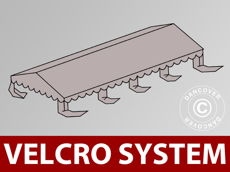 Takduk til partyteltet UNICO, PVC/Polyester, 5 x 8 m, Sand