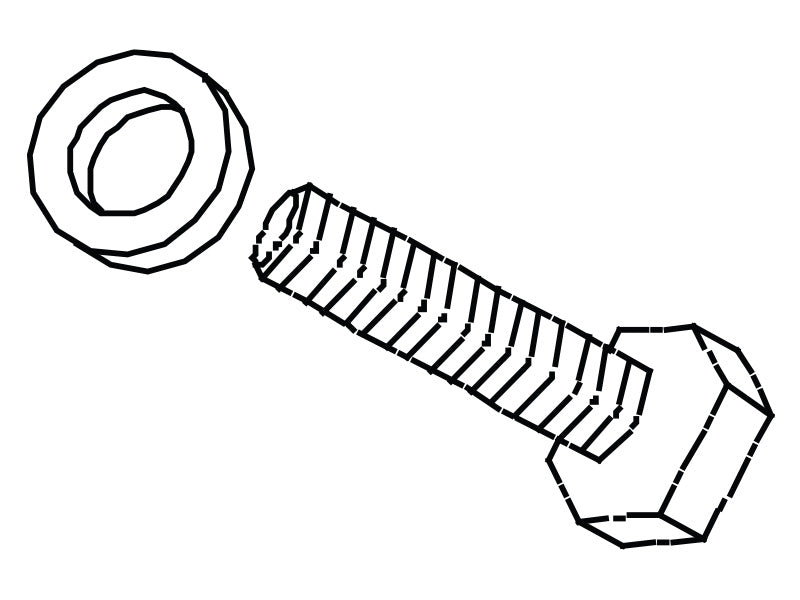 Skruer og mutre, 88 stk. + 2 fastnøkler