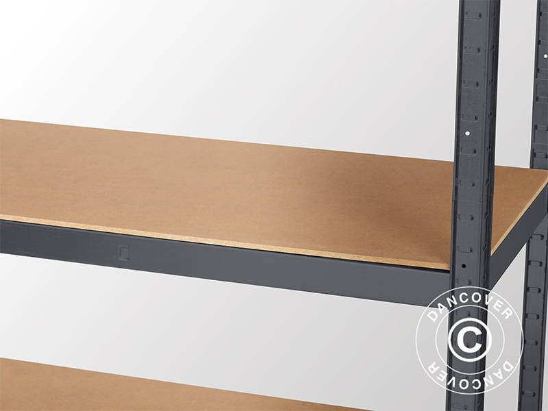 Oppbevaringshylle m/5 hyller, 0,9x0,45x1,8m, Grå