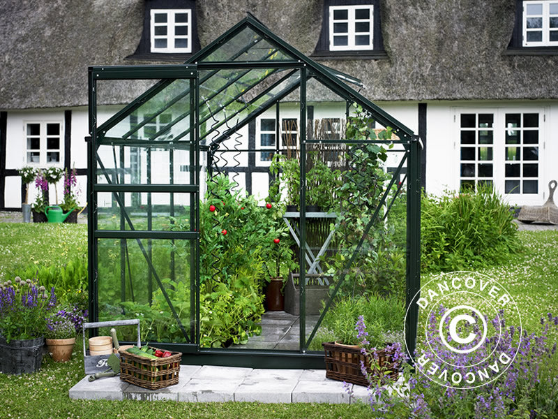 Drivhus Glass Halls Popular 5m², 1,93x2,57x1,95m, Grønn