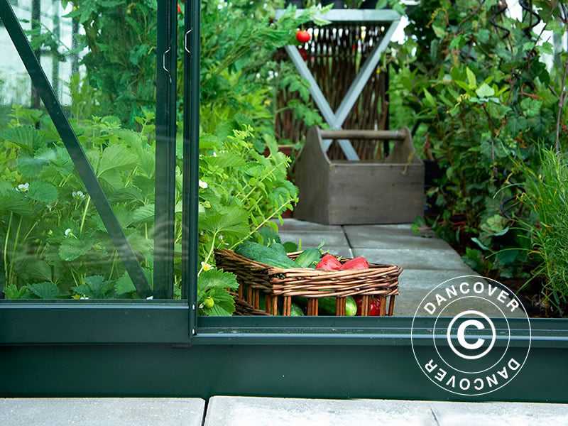 Drivhus Glass Halls Popular 5m², 1,93x2,57x1,95m, Grønn