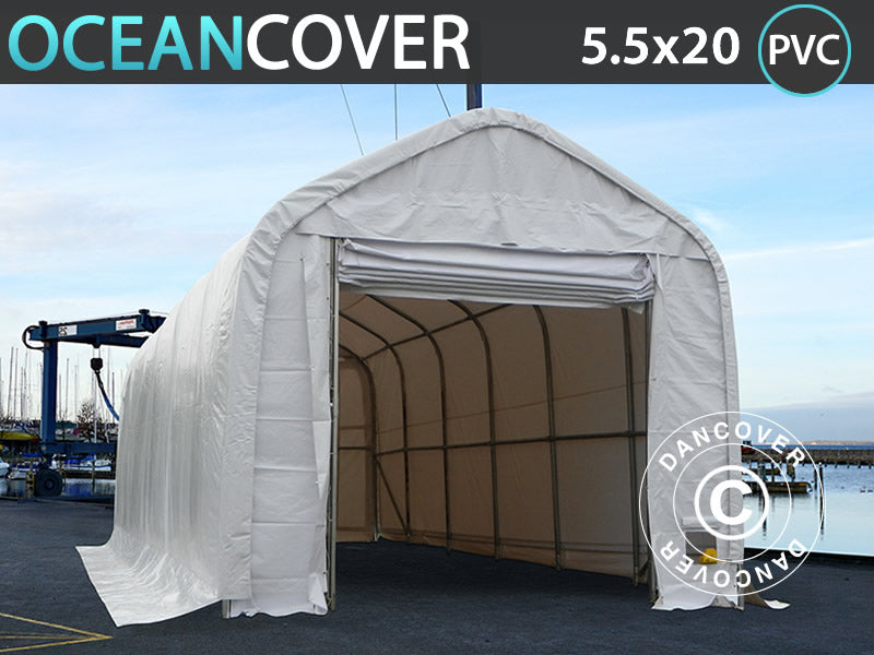 Telthall Oceancover 5,5x20x4,1x5,3m PVC, Hvit