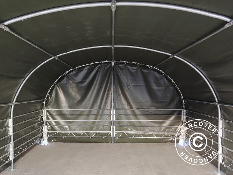 Husdyrtelt 4x6x2,4m, PVC, Grønt