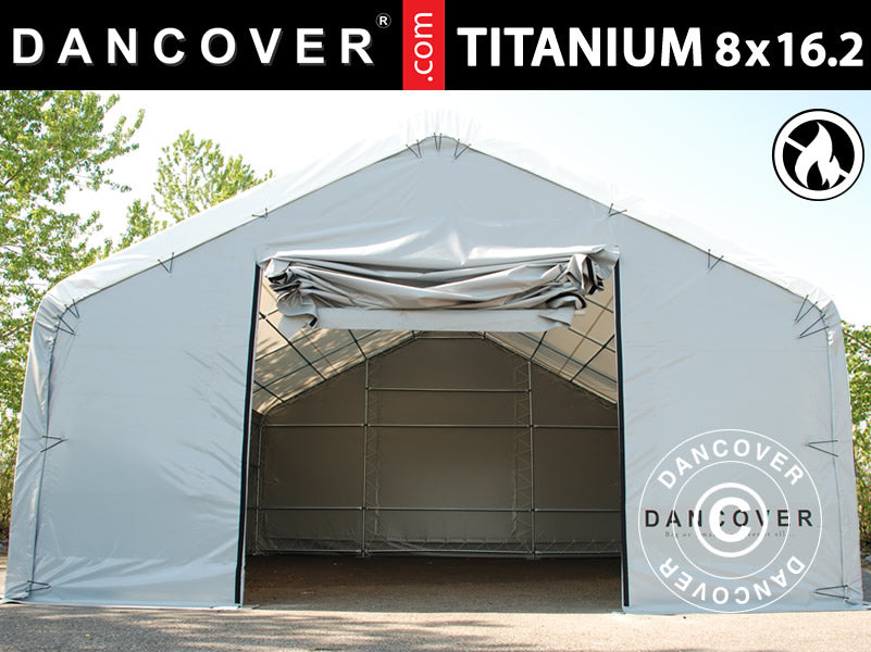 Telthall Titanium 8x16,2x3x5m, Hvit/Grå