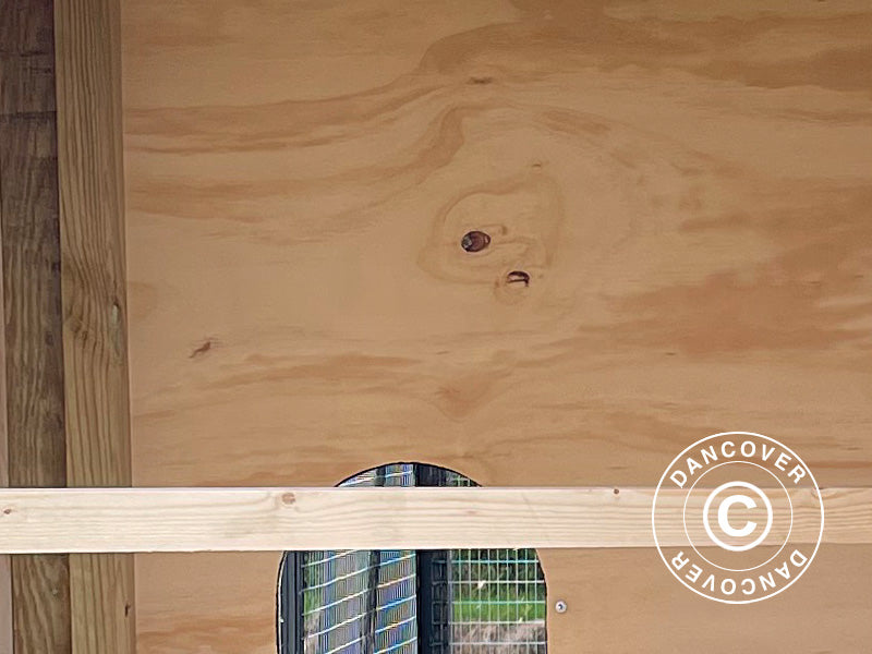 Hønsegård/hønsehus, 2,4x1,6x1,8m, 3,8m², Naturlig