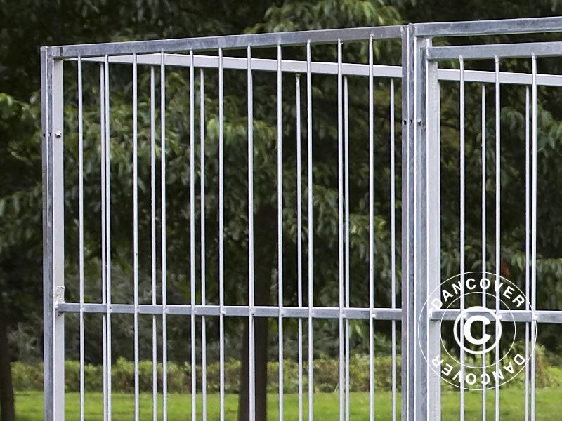 Hundegård, 2,4x2,4x1,8m, stål, 5,76m²