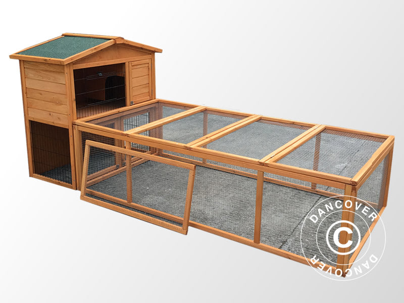 Kaningård i tre 1,8x0,9x0,45m, Naturlig