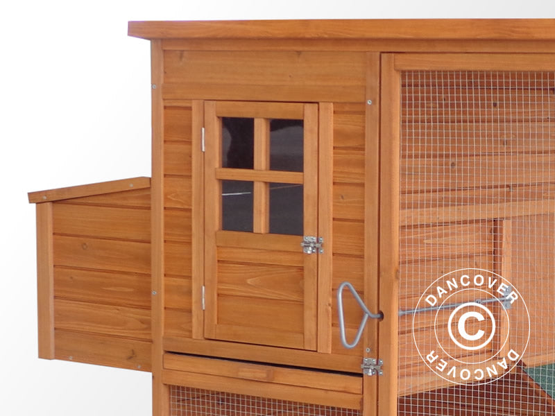 Hønsehus/hønsegård, 1,97x0,755x1,03m, Brun