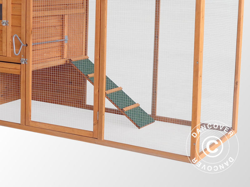 Hønsehus/hønsegård, 1,97x0,755x1,03m, Brun