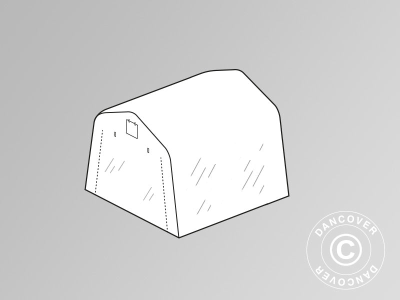 Takduk til Polytunnel drivhus 2x2x2m PE, transparent