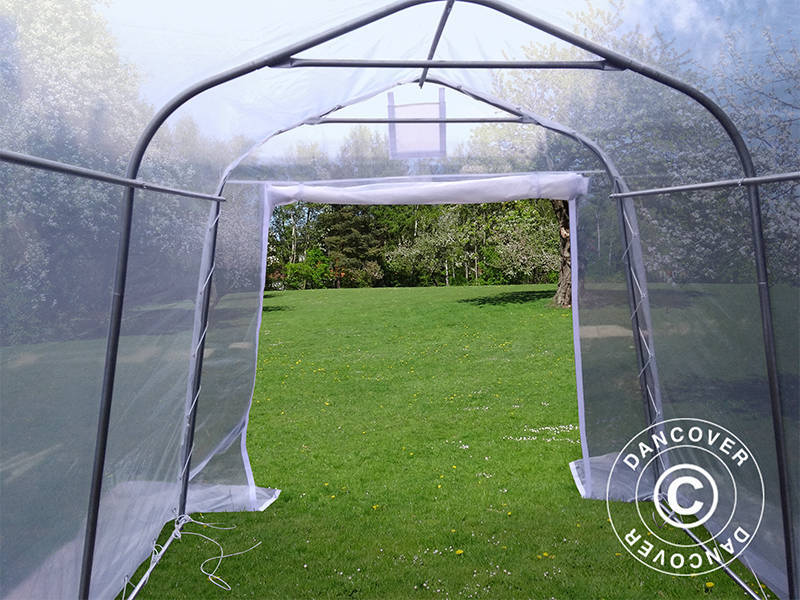 Polytunnel Drivhus, 2,4x6x2,4m, PE, 14,4m², Transparent