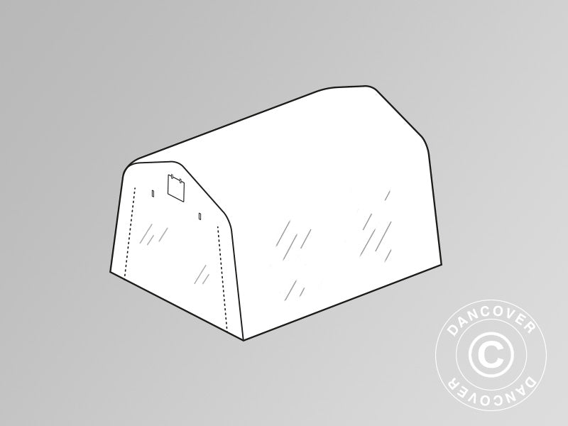 Takduk til Polytunnel drivhus 2x3x2m PE, transparent