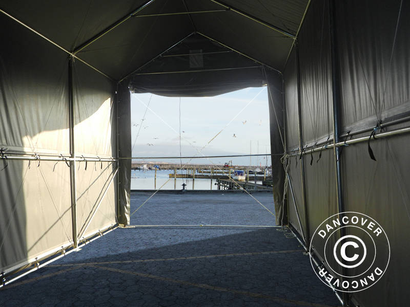 Lagertelt PRO XL 3,5x10x3,3x3,94m, PVC, Grå