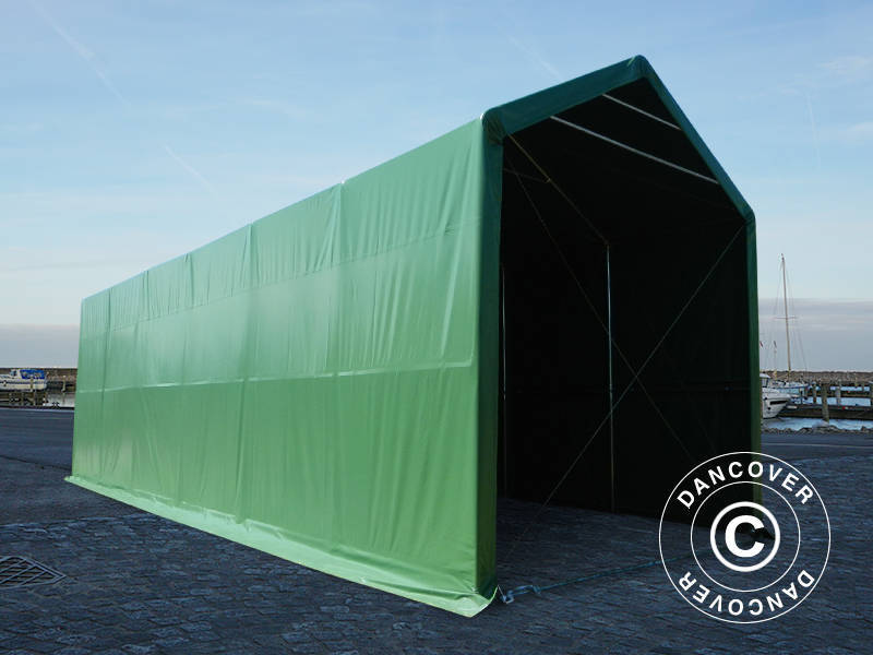 Lagertelt PRO XL 4x12x3,5x4,59m PVC, Grønn