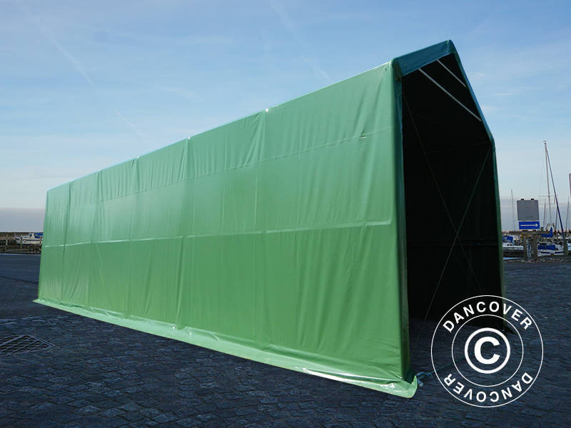 Lagertelt PRO XL 4x12x3,5x4,59m PVC, Grønn