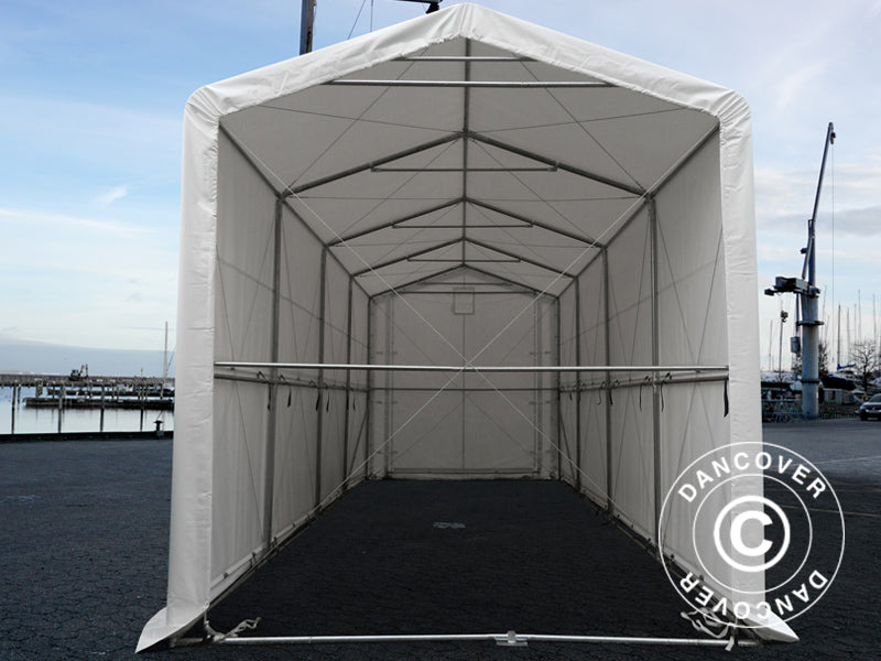 Lagertelt PRO XL 3,5x8x3,3x3,94m, PVC, Hvit