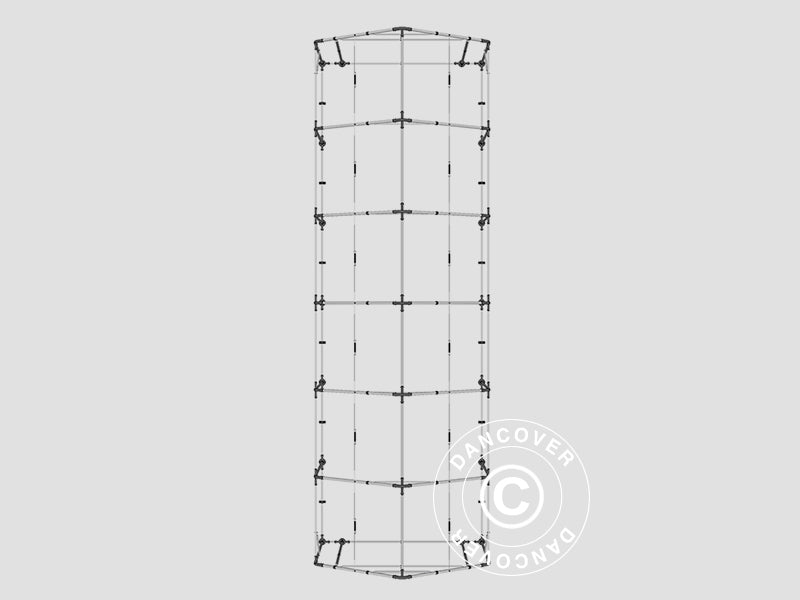 Lagertelt PRO 4x12x2x3,1m, PVC, Grå