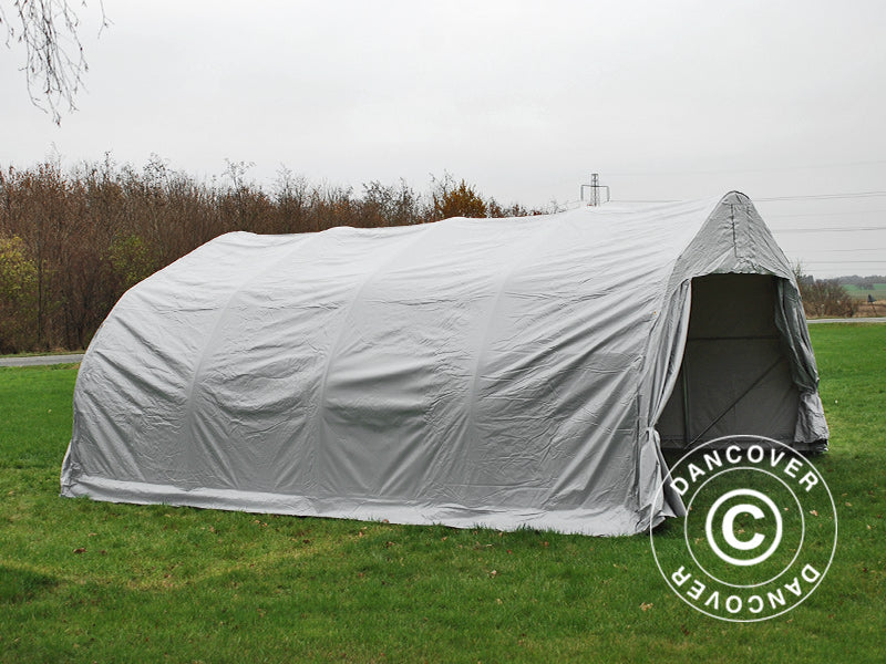 Dobbel garasjetelt 5,4x6x2,9m PVC, Grå