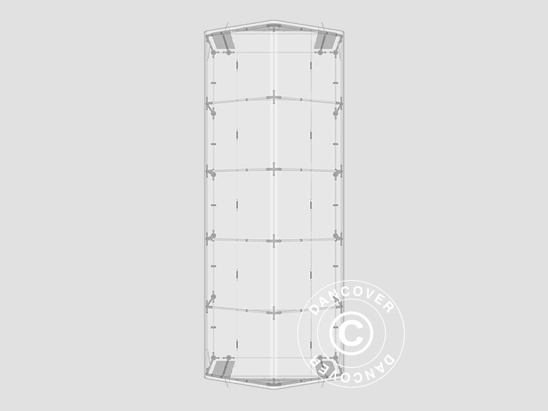 Lagertelt PRO 4x10x2x3,1m, PVC, Grå