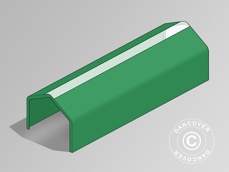 Takduk til Lagertelt PRO 6x18m PVC m/hvitt takpanel, Grønn