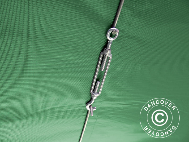Lagertelt PRO 5x8x2,5x3,89m, PVC, Grønn