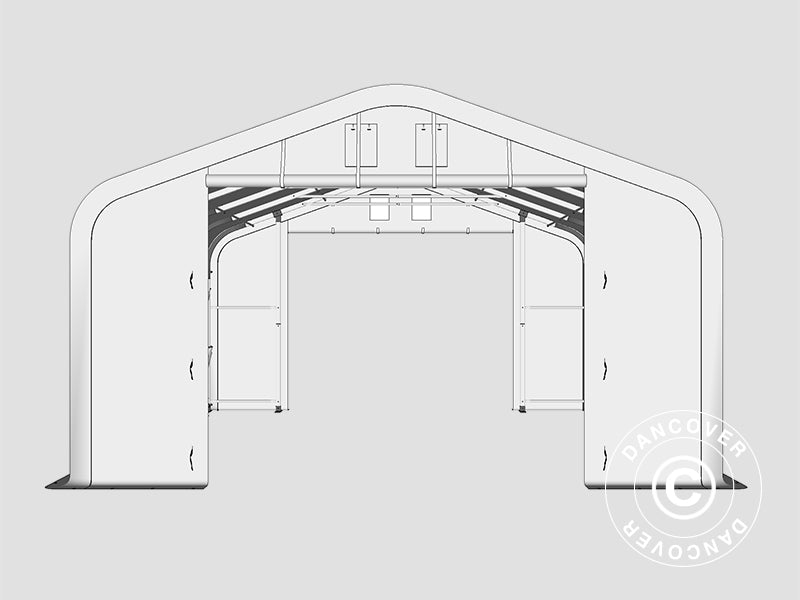Lagertelt PRO 6x6x3,7m PVC, Grå