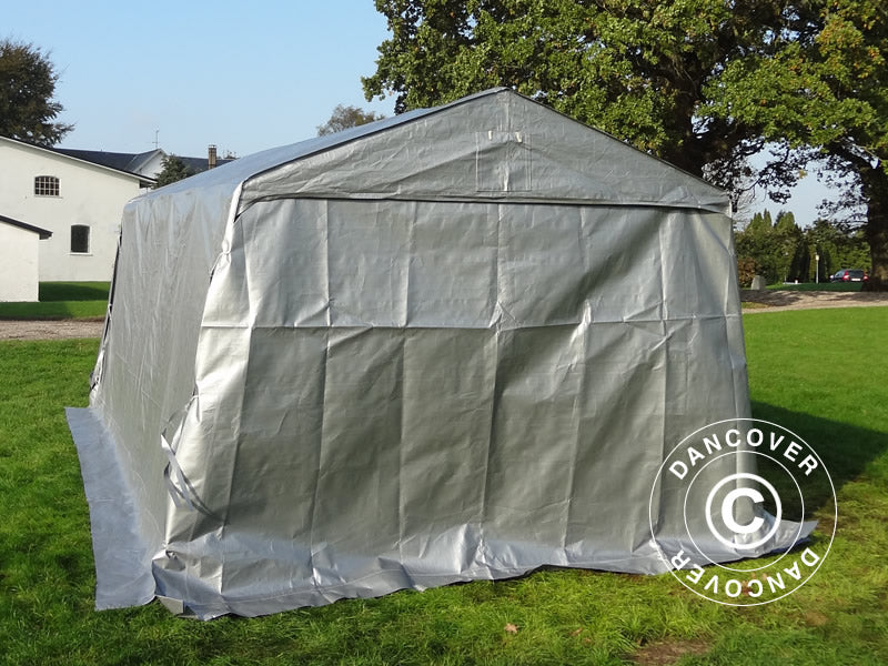 Garasjetelt Basic 3,3x3,6x2,4m PE, Grå