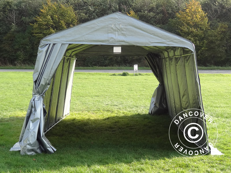 Garasjetelt Basic 3,3x4,8x2,4m PE, Grå