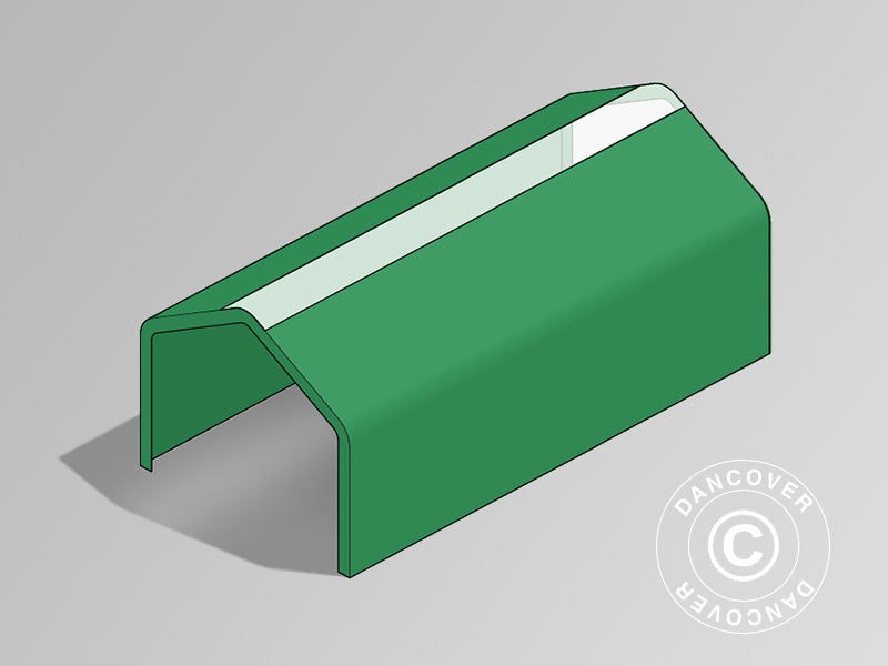 Takduk til Lagertelt PRO 7x14m PVC m/hvitt takpanel, Grønn