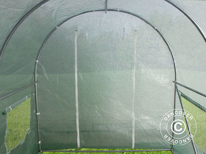 Polytunnel Drivhus 2x3x2m, 6m², Grønn