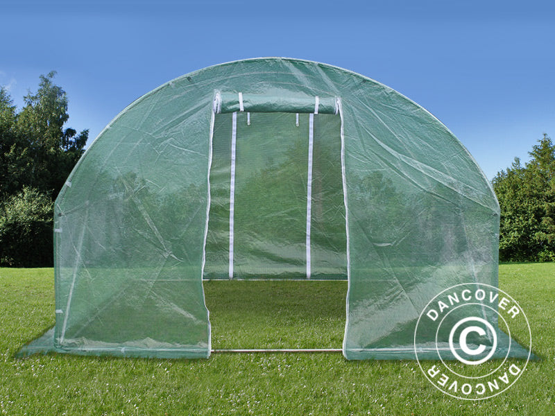 Polytunnel Drivhus 3x3x2m, 9m&sup2;, Gr&oslash;nn