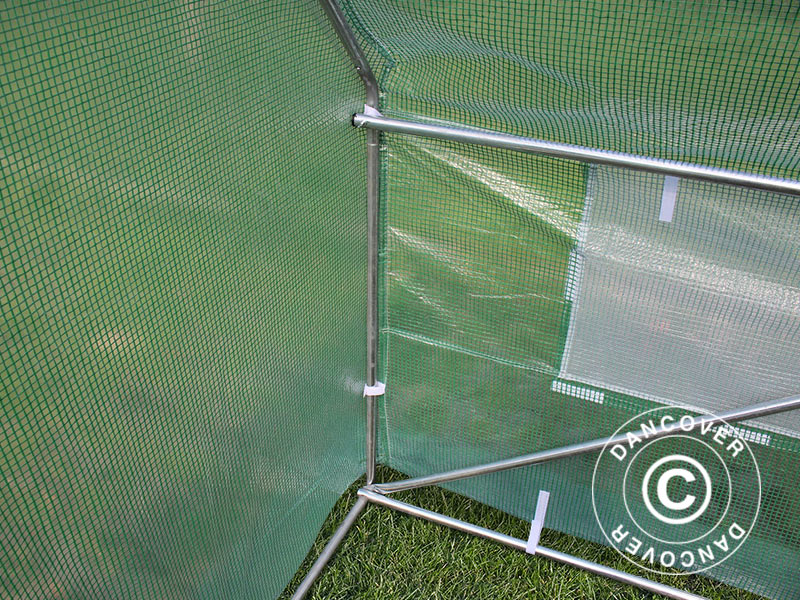 Polytunnel Drivhus 4x8x2m, 32m², Grønn