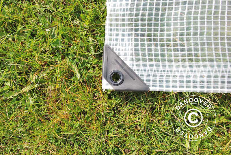 Presenning 10x16m, Nettingforsterket PE 200g/m², Transparent