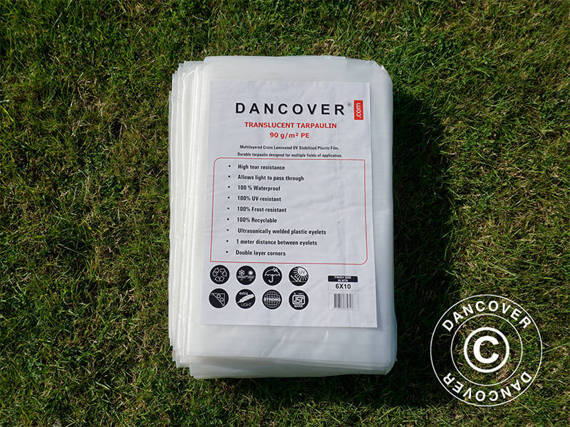 Presenning 5x8 m, PE 90 g/m², transparent