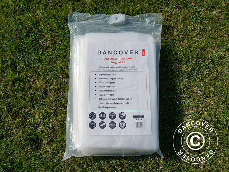 Presenning 8x12 m, PE 90 g/m², transparent