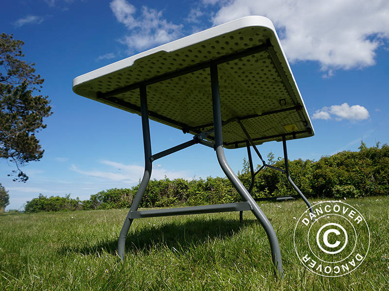 Sammenleggbart bord 180x74x74cm, lys grå (1 stk.)