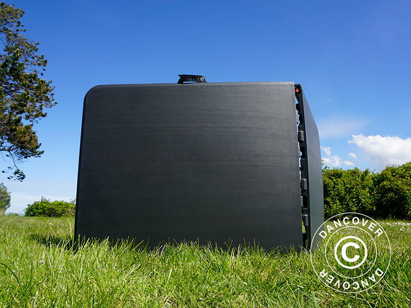 Sammenleggbart bord 180x74x74cm, svart (1 stk.)