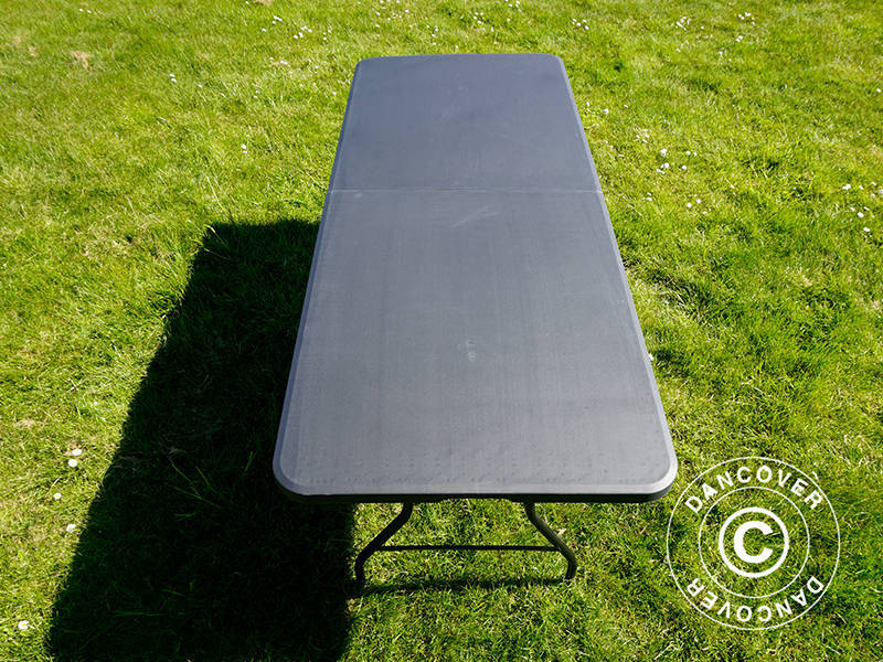 Sammenleggbart bord 180x74x74cm, svart (1 stk.)