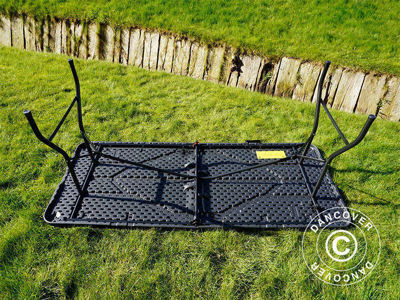 Sammenleggbart bord 180x74x74cm, svart (1 stk.)