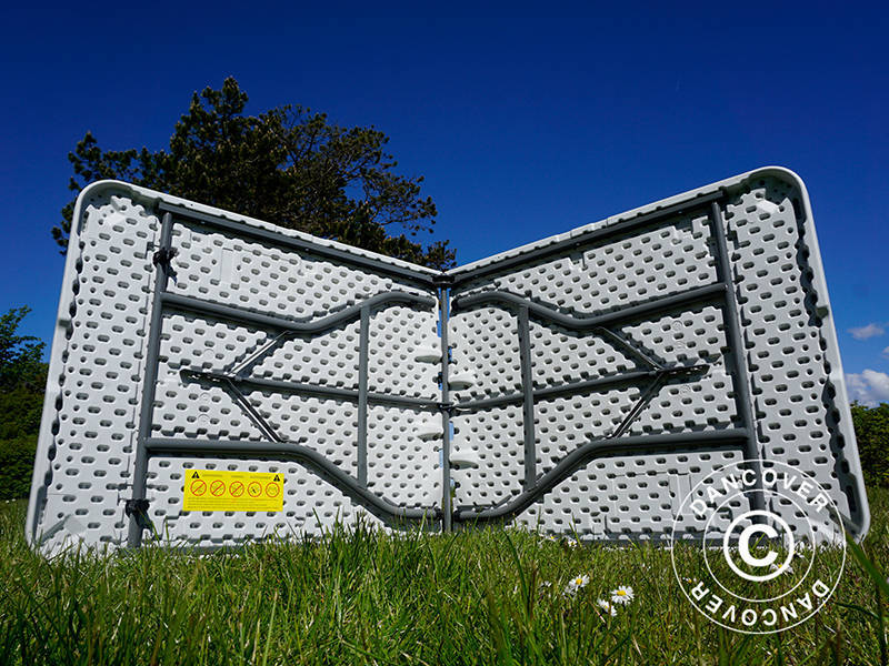 Sammenleggbart bord 180x74x74cm, lys grå (10 stk.)