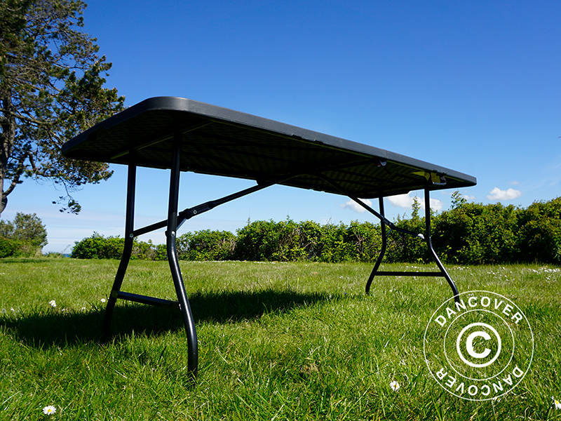 Sammenleggbart bord 180x74x74cm, svart (10 stk.)